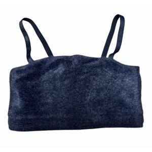 Gymshark x Whitney Simmons Eyelash Knit Bandeau Top Black Women's Size Medium